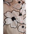 Blooming flower embroidered shirt tunic