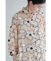 Blooming flower embroidered shirt tunic