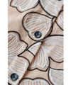 Blooming flower embroidered shirt tunic