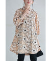 Blooming flower embroidered shirt tunic