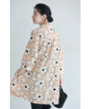 Blooming flower embroidered shirt tunic