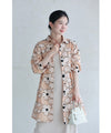 Blooming flower embroidered shirt tunic