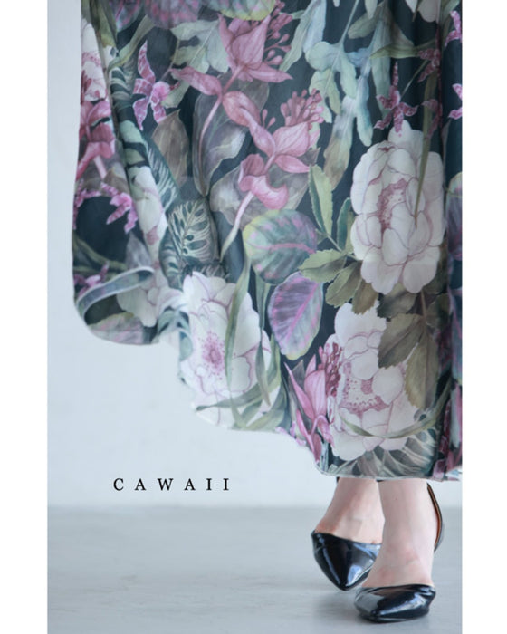 A skirt sketch that captures the graceful world of flowers