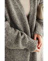 A warm and cute long knit cardigan