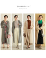 A warm and cute long knit cardigan