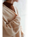 A warm and cute long knit cardigan