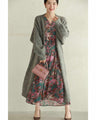 A warm and cute long knit cardigan