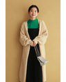 A warm and cute long knit cardigan