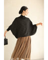 Meteor shower drape line pullover top