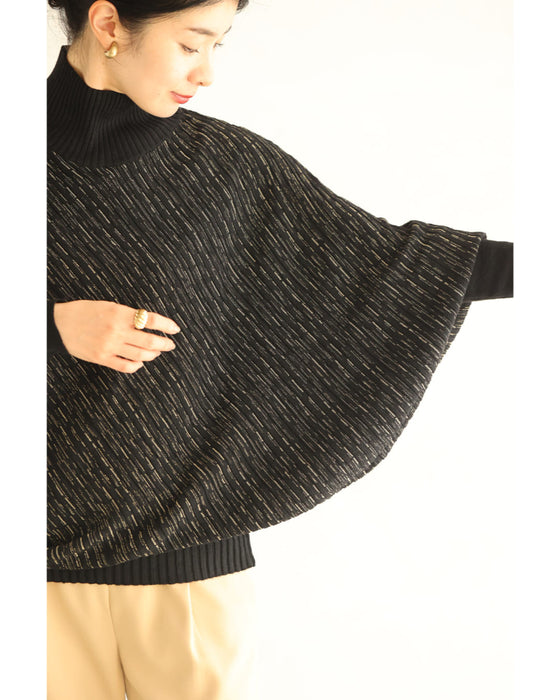 Meteor shower drape line pullover top