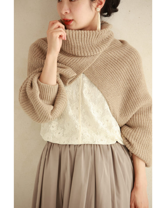 White peony lace cut and sew top