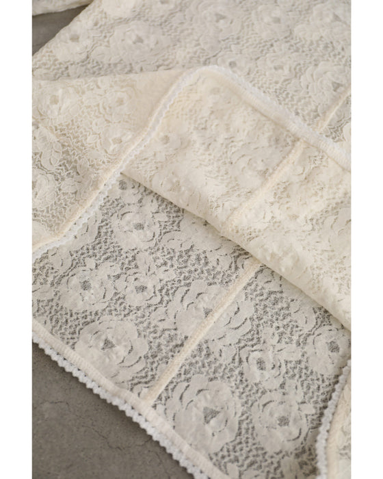 White peony lace cut and sew top