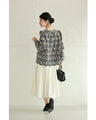 A floral embroidered pullover top with sparkling fine sequins