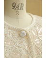 Sequin floral relief jacket and tulle skirt 2-piece set [set]