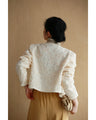 Sequin floral relief jacket and tulle skirt 2-piece set [set]