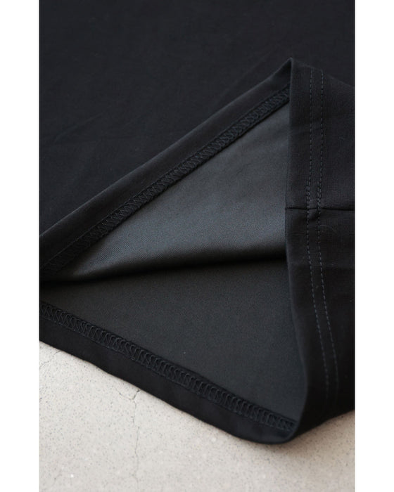 Sequined sparkling black floral applique pullover top