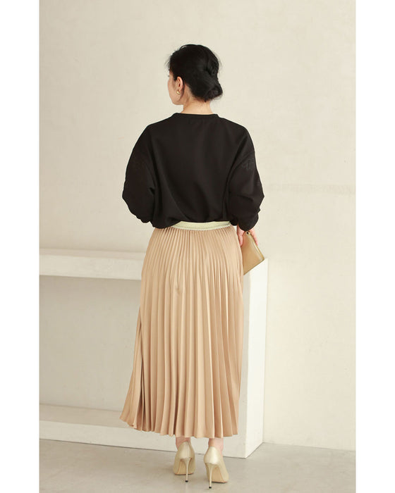 Sequined sparkling black floral applique pullover top