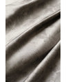 A tucked long skirt with nuanced art
