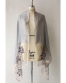 ひと針に想いを込めたブーケ刺繍シアーストール