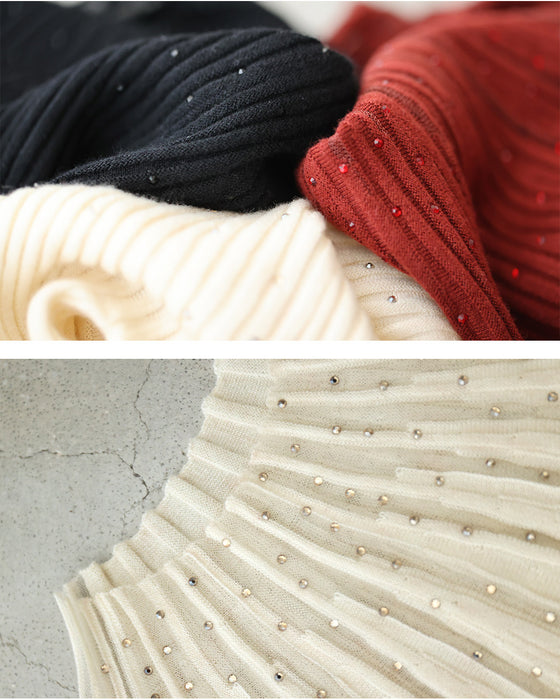 長袖Ver. 光の粒が降り注ぐ 流線ラインリブニット