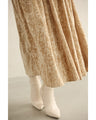 Floating floral velvet midi dress