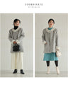 A pearl button coat with sparkling beaded daisy frills