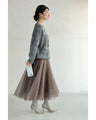 Knitted pullover top with appliqued flowers