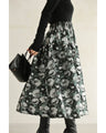 A jacquard midi skirt with a modern floral world