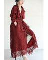 Luxurious all-over lace trench coat (with belt)