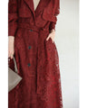 Luxurious all-over lace trench coat (with belt)