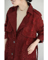 Luxurious all-over lace trench coat (with belt)