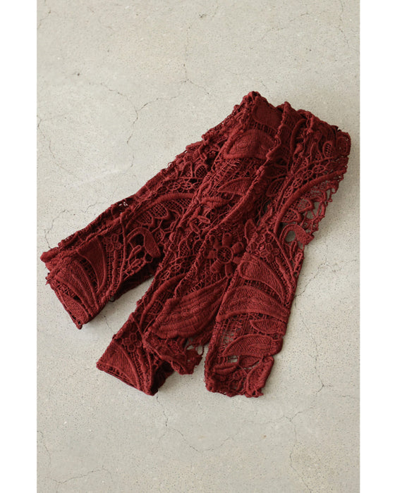 Luxurious all-over lace trench coat (with belt)