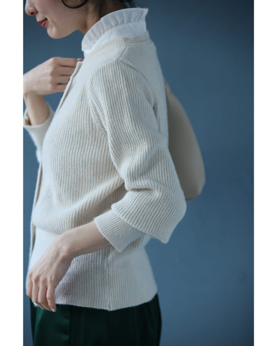 Xラインニットカーディガンとロングスカート2点セット【set】