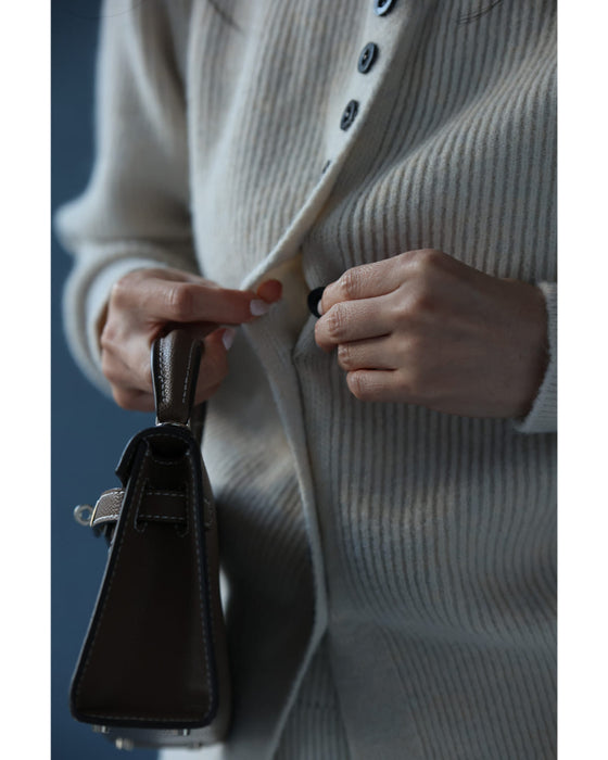 Xラインニットカーディガンとロングスカート2点セット【set】