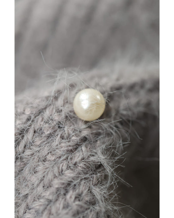 パールの雪降るふわふわ起毛ニットプルオーバートップス