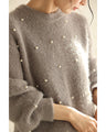 パールの雪降るふわふわ起毛ニットプルオーバートップス
