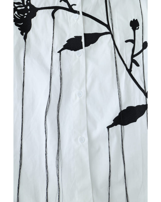 垂らしこみアートデザインの影絵シャツトップス