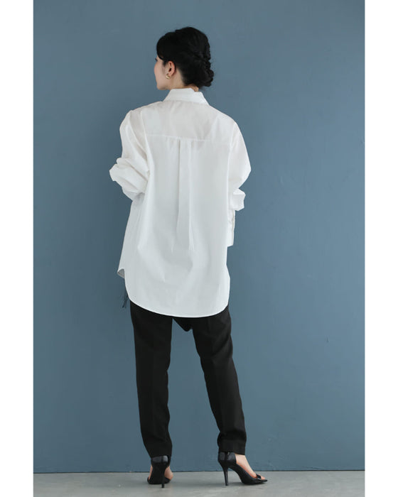 垂らしこみアートデザインの影絵シャツトップス