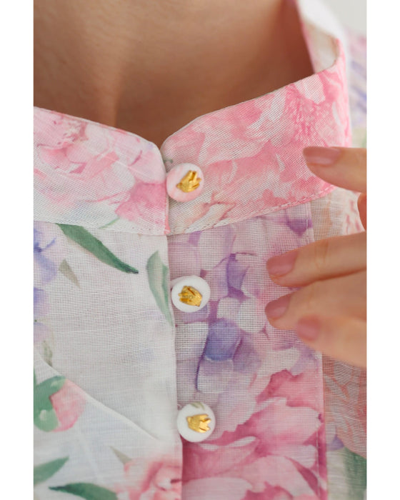 笑顔咲く花束ロングワンピース(リボン、インナー付き)