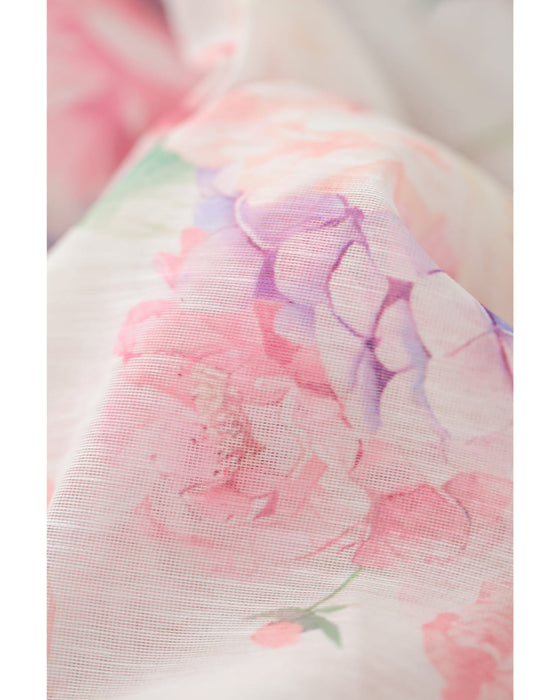 笑顔咲く花束ロングワンピース(リボン、インナー付き)