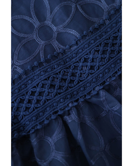 全面に咲く花刺繍のベールロングワンピース(ベルト付き)
