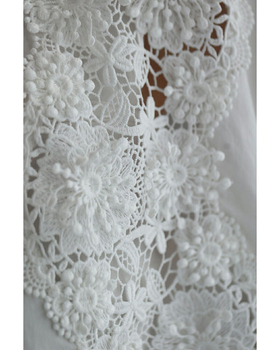 流れゆく花レースのシャツトップス