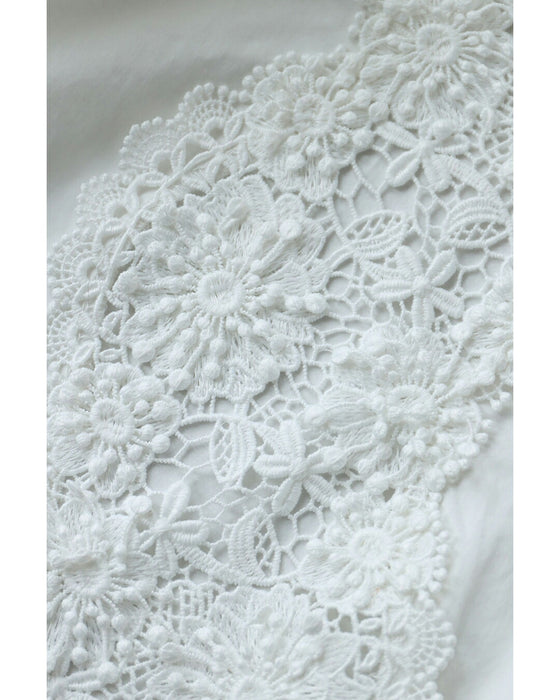 流れゆく花レースのシャツトップス