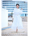 春一番。私が始まるとっておき花刺繍ロングワンピース（ベルト付き）