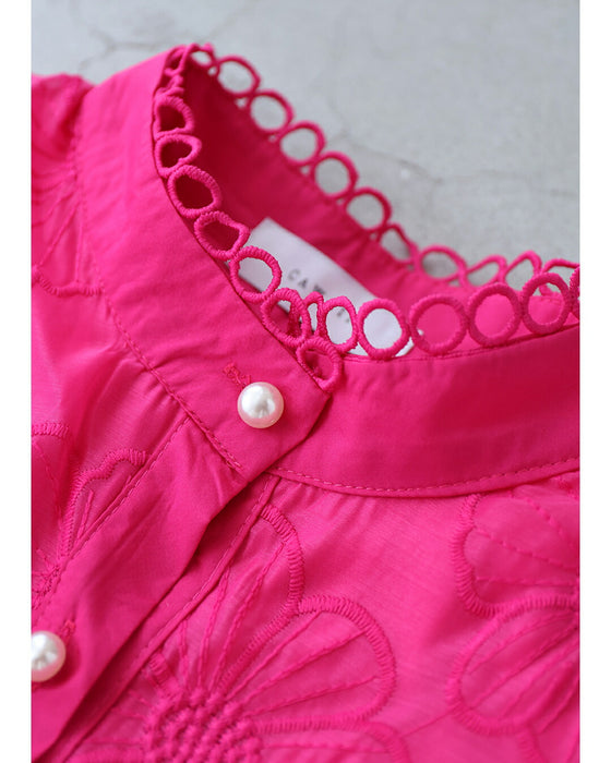 春一番。私が始まるとっておき花刺繍ロングワンピース(ベルト付き)