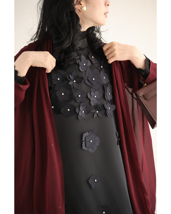 浮かぶ花のブルーミングミニワンピース