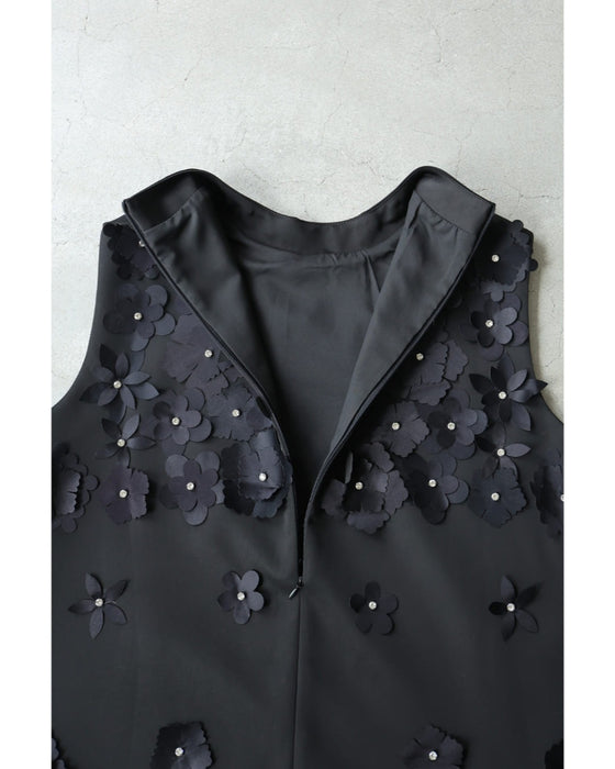 浮かぶ花のブルーミングミニワンピース