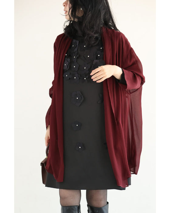 浮かぶ花のブルーミングミニワンピース