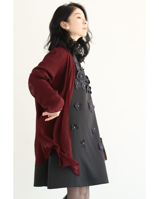 浮かぶ花のブルーミングミニワンピース