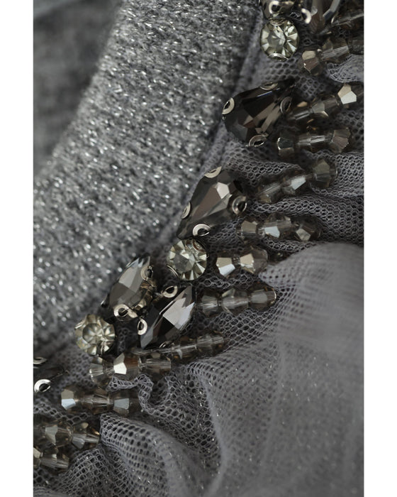 【予約商品】アシンメトリーなチュールを飾るラメニットプルオーバートップス